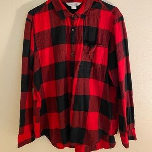 Old Navy red and black flannel.